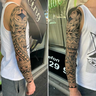 Mirko Ruhrpott Styleink Dortmund Tattoo Maori ganzer arm.jpg